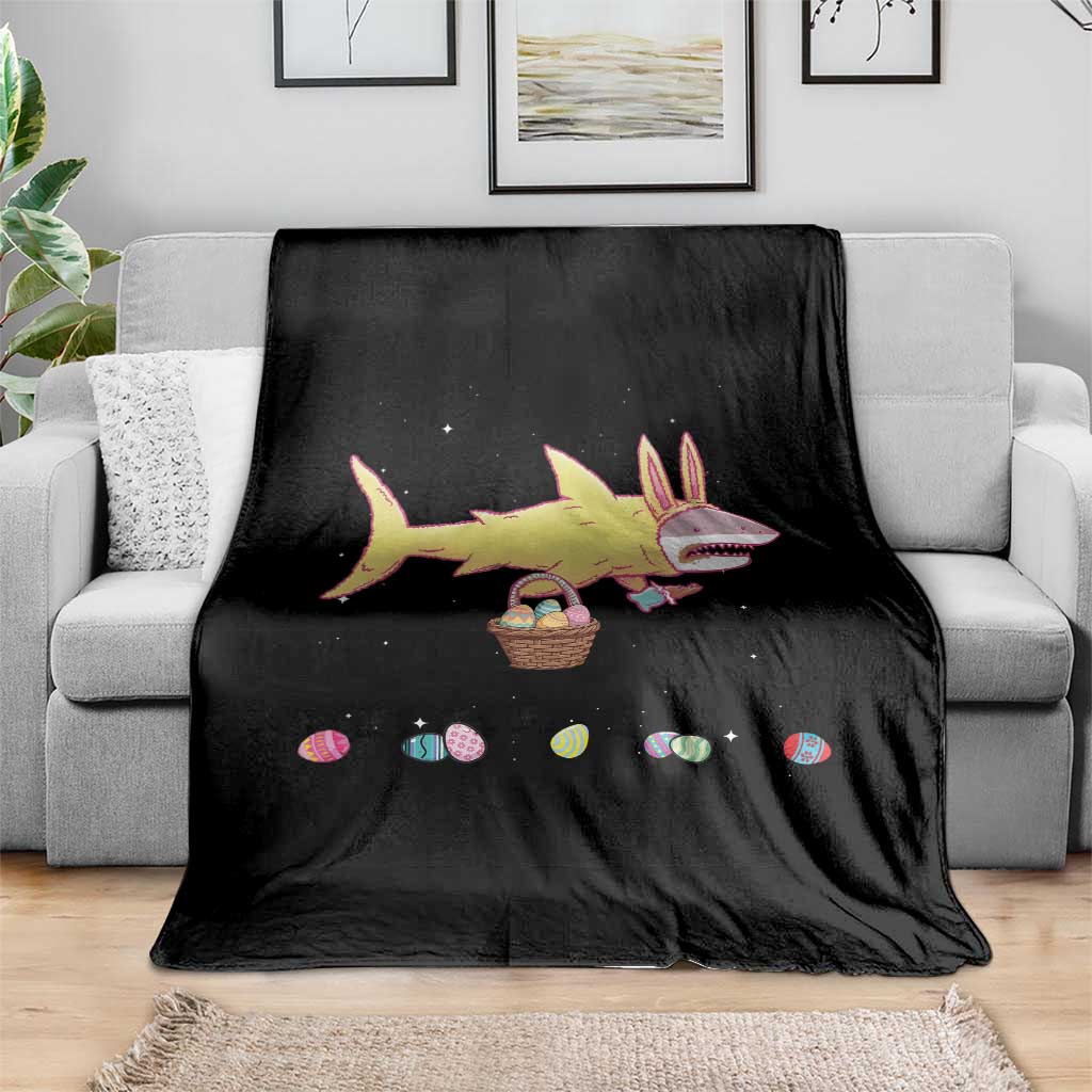 Funny Shark Easter Throw Blanket Cute Bunny Ears Eggs Hunting Teens Boys Kids TS10 Print Your Wear