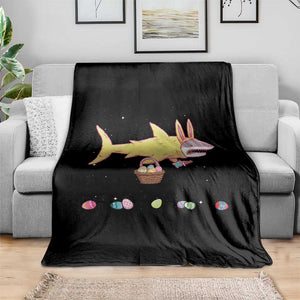 Funny Shark Easter Throw Blanket Cute Bunny Ears Eggs Hunting Teens Boys Kids TS10 Print Your Wear