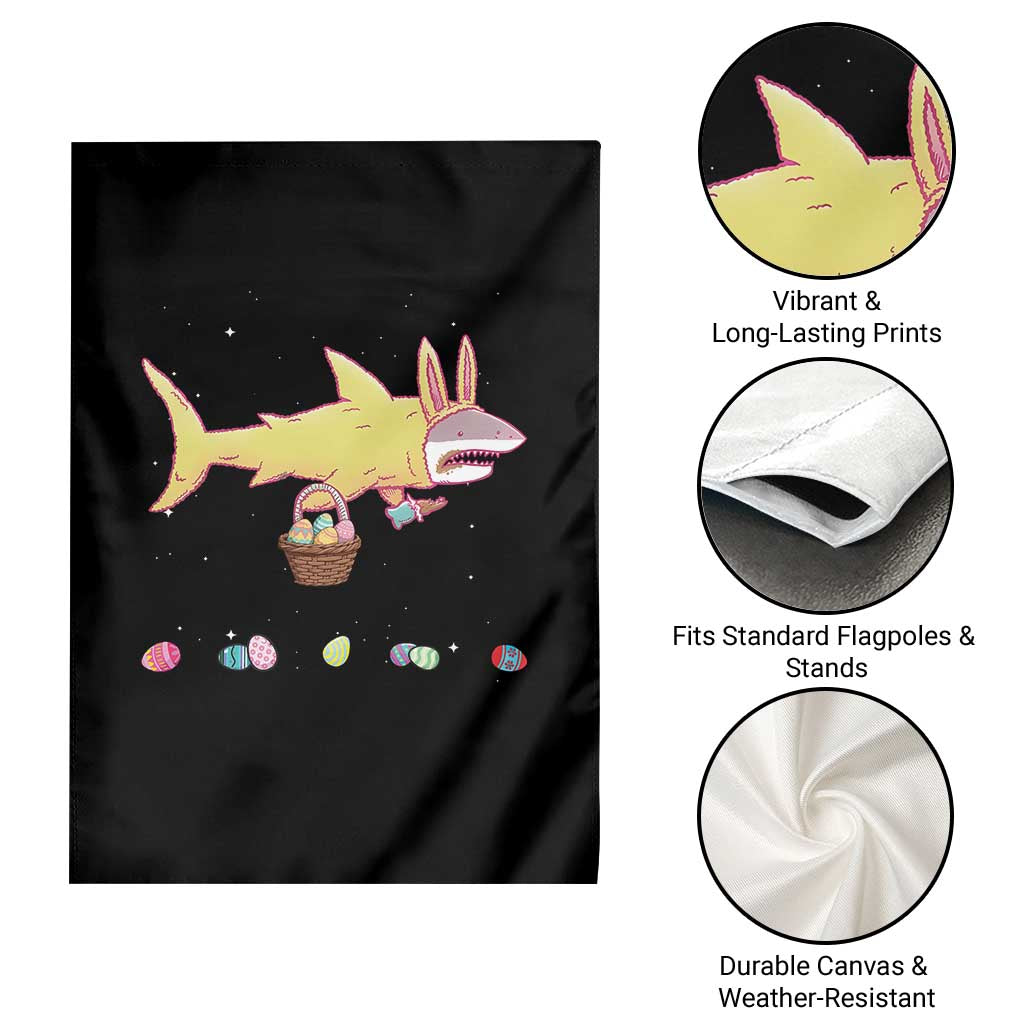 Funny Shark Easter Garden Flag Cute Bunny Ears Eggs Hunting Teens Boys Kids TS10 Print Your Wear