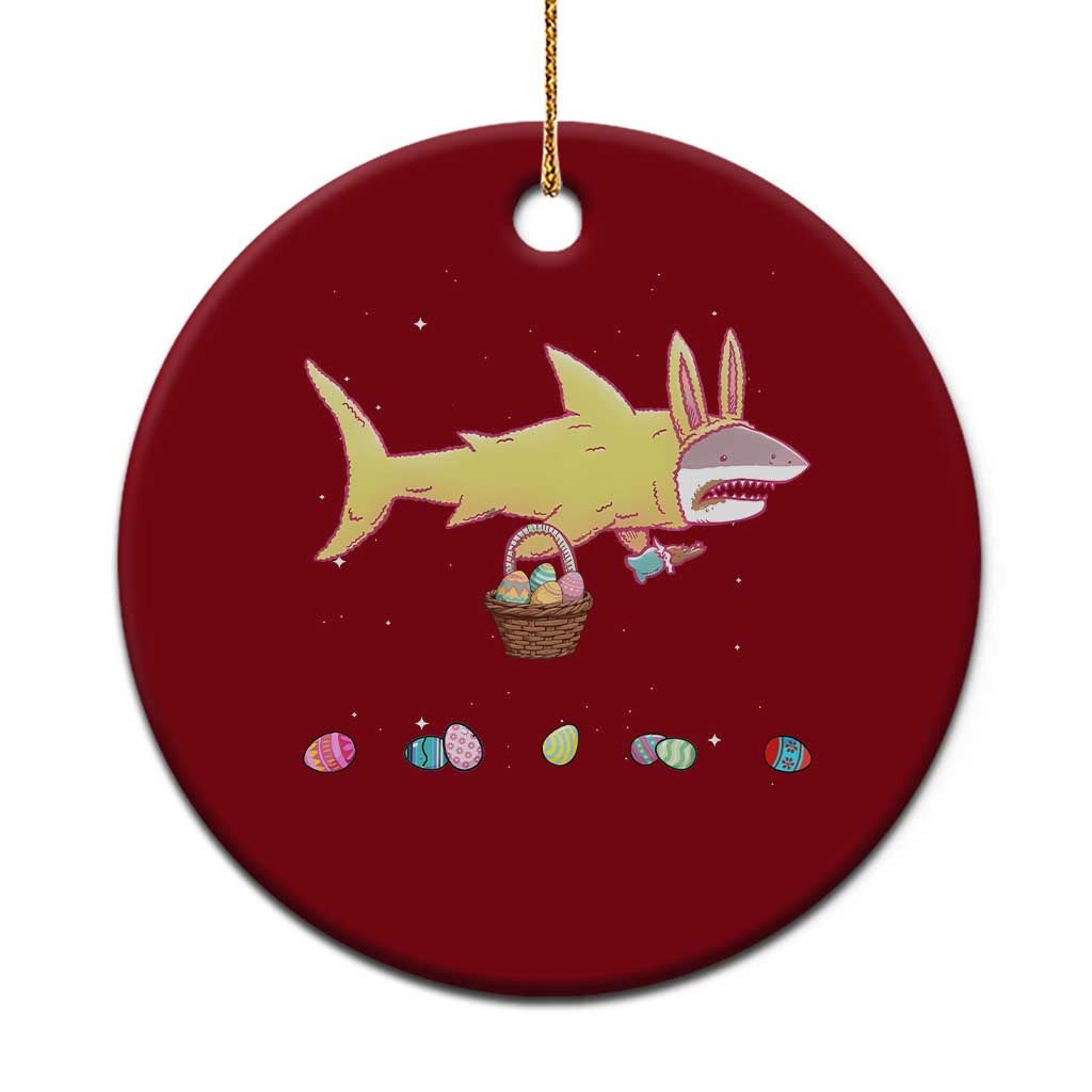 Funny Shark Easter Ceramic Ornament Cute Bunny Ears Eggs Hunting Teens Boys Kids TS10 1pc Red Print Your Wear