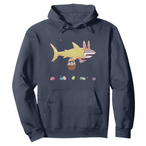 Funny Shark Easter Hoodie Cute Bunny Ears Eggs Hunting Teens Boys Kids TS10 Navy Print Your Wear