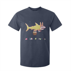 Funny Shark Easter T Shirt For Kid Cute Bunny Ears Eggs Hunting Teens Boys Kids TS10 Navy Print Your Wear