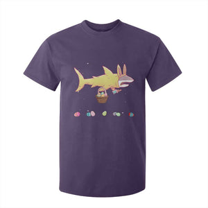 Funny Shark Easter T Shirt For Kid Cute Bunny Ears Eggs Hunting Teens Boys Kids TS10 Purple Print Your Wear