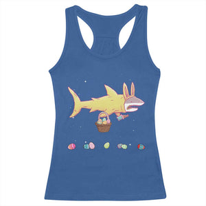 Funny Shark Easter Racerback Tank Top Cute Bunny Ears Eggs Hunting Teens Boys Kids TS10 Royal Blue Print Your Wear