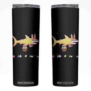 Funny Shark Easter Skinny Tumbler Cute Bunny Ears Eggs Hunting Teens Boys Kids TS10 Black Print Your Wear