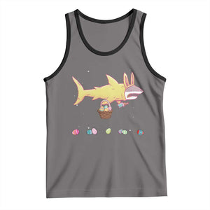 Funny Shark Easter Tank Top Cute Bunny Ears Eggs Hunting Teens Boys Kids TS10 Deep Heather Black Print Your Wear