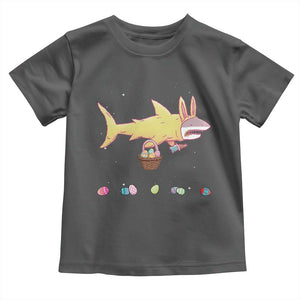 Funny Shark Easter Toddler T Shirt Cute Bunny Ears Eggs Hunting Teens Boys Kids TS10 Dark Heather Print Your Wear