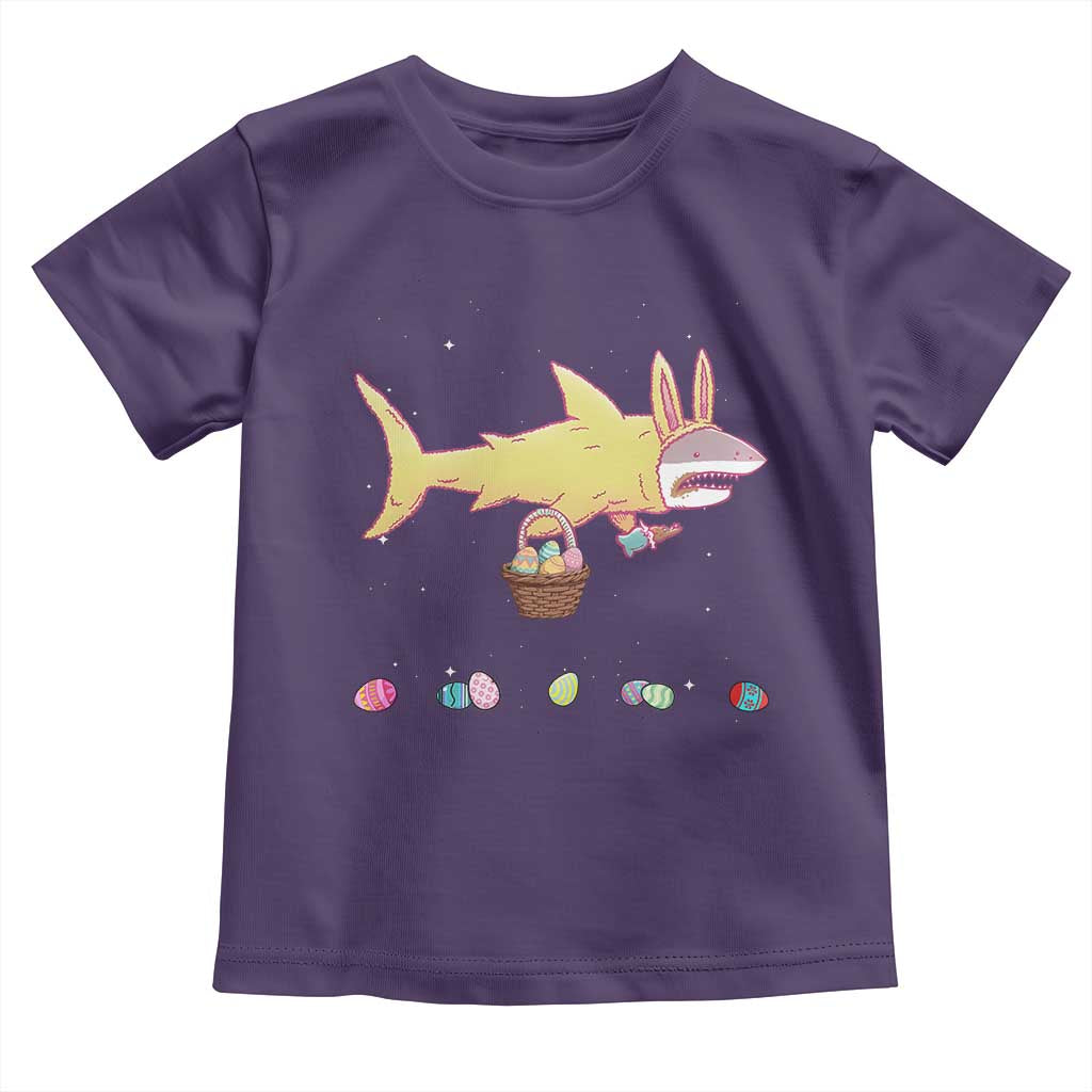 Funny Shark Easter Toddler T Shirt Cute Bunny Ears Eggs Hunting Teens Boys Kids TS10 Purple Print Your Wear