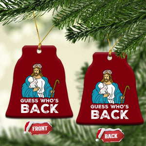 Guess Whos Back Ceramic Ornament Funny Religious Jesus Back Cute Bunny TS10 Print Your Wear