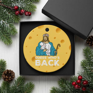 Guess Whos Back Ceramic Ornament Funny Religious Jesus Back Cute Bunny TS10 1pc Yellow Cheese Print Your Wear