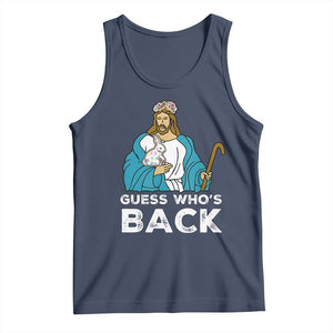 Guess Whos Back Tank Top Funny Religious Jesus Back Cute Bunny TS10 Navy Print Your Wear