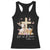 He Is Risen Easter Racerback Tank Top Lamb Flowers Cross TS10 Black Print Your Wear