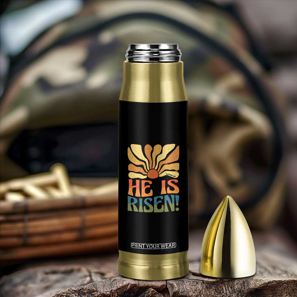 Retro Easter Bullet Tumbler Jesus He is Risen Matthew 28:6 Bible Verse Kids TS10 Print Your Wear