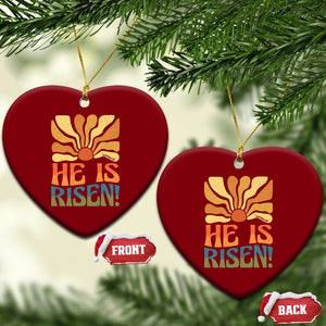 Retro Easter Ceramic Ornament Jesus He is Risen Matthew 28:6 Bible Verse Kids TS10 Print Your Wear