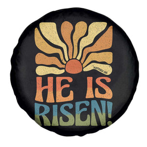 Retro Easter Spare Tire Cover Jesus He is Risen Matthew 28:6 Bible Verse Kids TS10 Print Your Wear