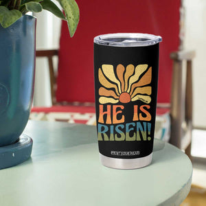 Retro Easter Tumbler Cup Jesus He is Risen Matthew 28:6 Bible Verse Kids TS10 Print Your Wear