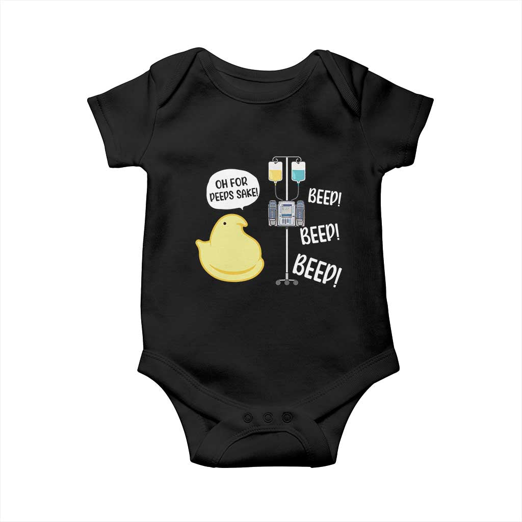 Bunny Nurse Baby Onesie Funny Peep Nursing Easter Nurse Gift TS10 Black Print Your Wear