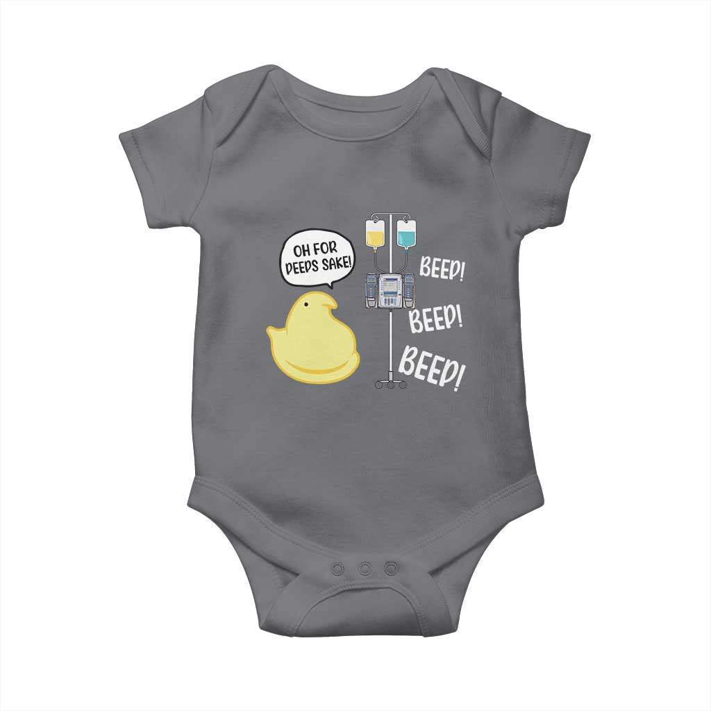 Bunny Nurse Baby Onesie Funny Peep Nursing Easter Nurse Gift TS10 Charcoal Print Your Wear