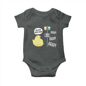 Bunny Nurse Baby Onesie Funny Peep Nursing Easter Nurse Gift TS10 Dark Heather Print Your Wear