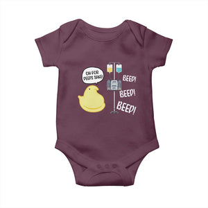 Bunny Nurse Baby Onesie Funny Peep Nursing Easter Nurse Gift TS10 Maroon Print Your Wear