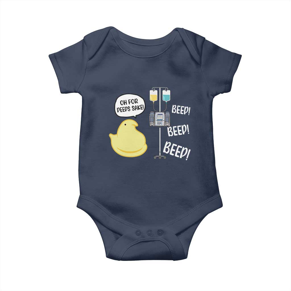 Bunny Nurse Baby Onesie Funny Peep Nursing Easter Nurse Gift TS10 Navy Print Your Wear