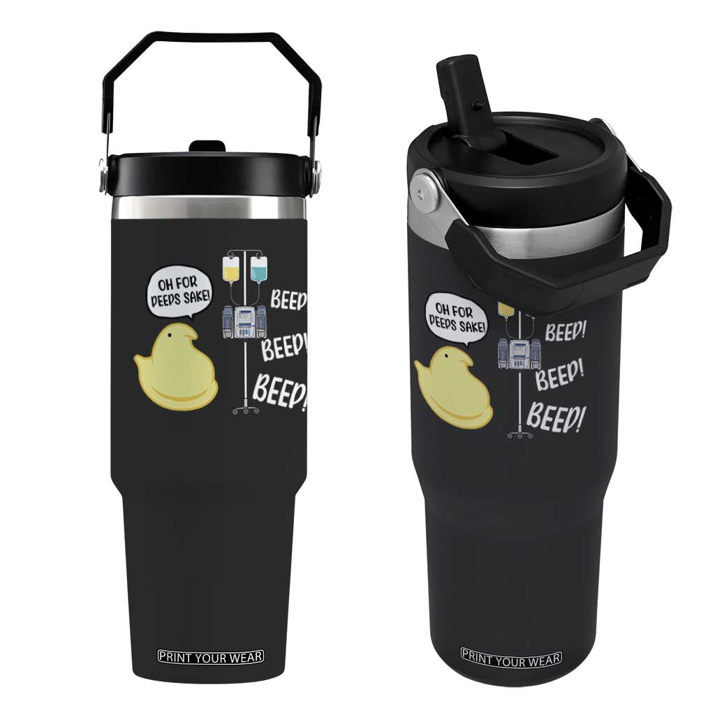 Bunny Nurse Flip Straw Tumbler Funny Peep Nursing Easter Nurse Gift TS10 One Size: 30 oz Black Print Your Wear
