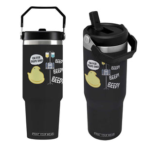Bunny Nurse Flip Straw Tumbler Funny Peep Nursing Easter Nurse Gift TS10 One Size: 30 oz Black Print Your Wear