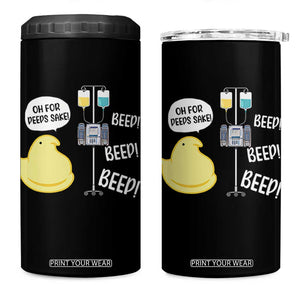 Bunny Nurse 4 in 1 Can Cooler Tumbler Funny Peep Nursing Easter Nurse Gift TS10 One Size: 16 oz Black Print Your Wear