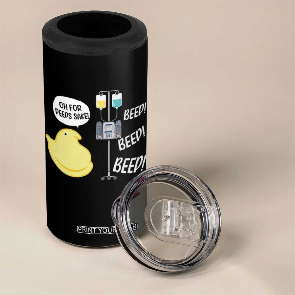 Bunny Nurse 4 in 1 Can Cooler Tumbler Funny Peep Nursing Easter Nurse Gift TS10 Print Your Wear