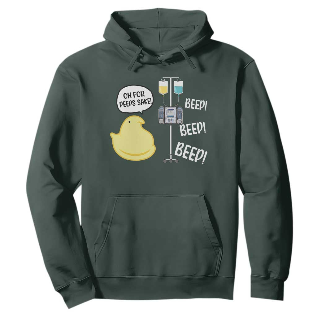 Bunny Nurse Hoodie Funny Peep Nursing Easter Nurse Gift TS10 Dark Forest Green Print Your Wear