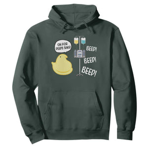 Bunny Nurse Hoodie Funny Peep Nursing Easter Nurse Gift TS10 Dark Forest Green Print Your Wear