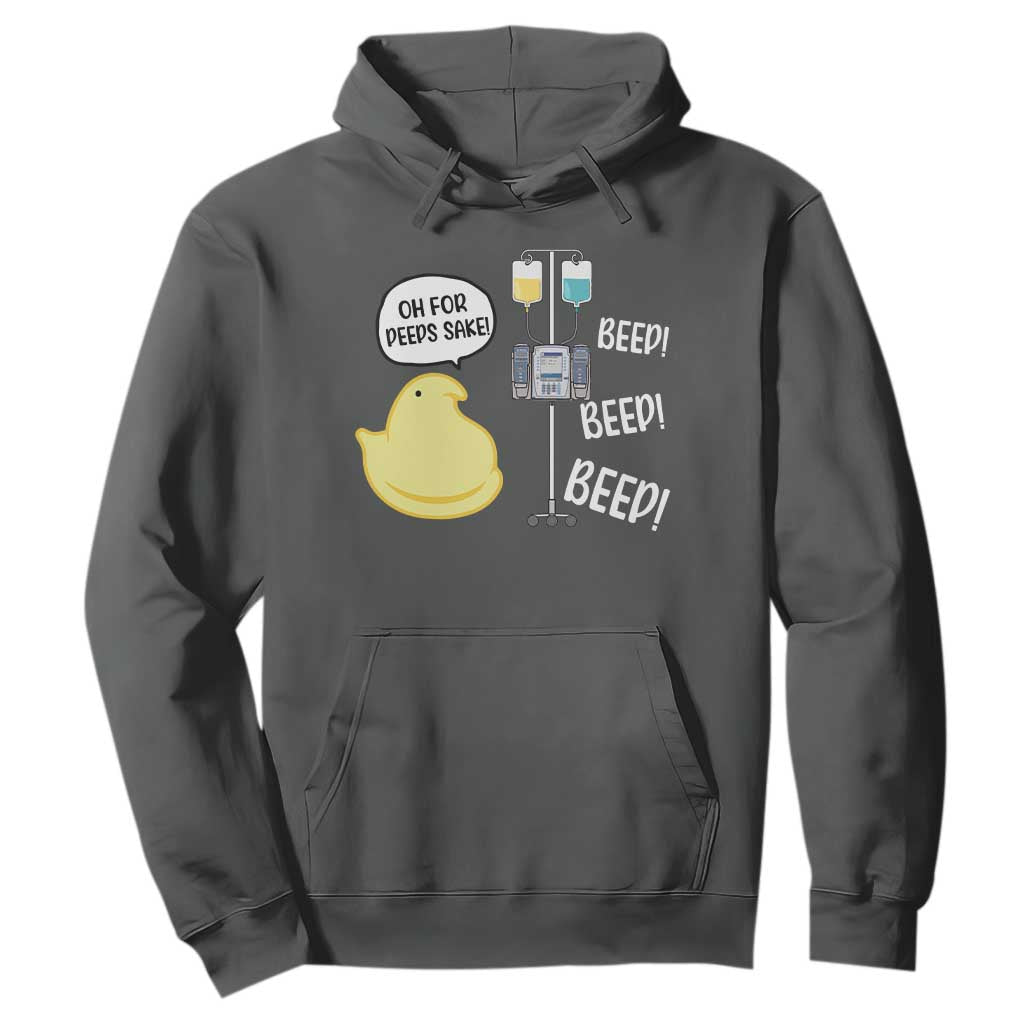 Bunny Nurse Hoodie Funny Peep Nursing Easter Nurse Gift TS10 Dark Heather Print Your Wear