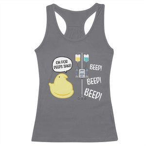 Bunny Nurse Racerback Tank Top Funny Peep Nursing Easter Nurse Gift TS10 Charcoal Print Your Wear