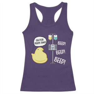 Bunny Nurse Racerback Tank Top Funny Peep Nursing Easter Nurse Gift TS10 Purple Print Your Wear