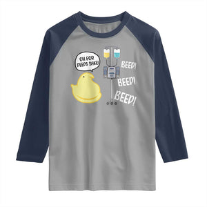 Bunny Nurse Raglan Shirt Funny Peep Nursing Easter Nurse Gift TS10 Sport Gray Navy Print Your Wear