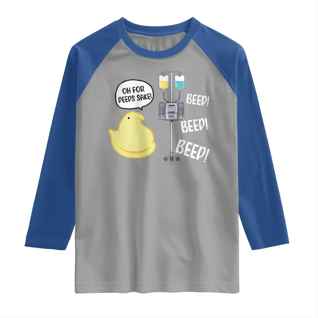 Bunny Nurse Raglan Shirt Funny Peep Nursing Easter Nurse Gift TS10 Sport Gray Royal Print Your Wear