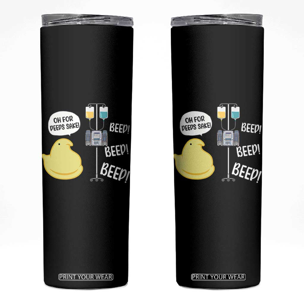 Bunny Nurse Skinny Tumbler Funny Peep Nursing Easter Nurse Gift TS10 Black Print Your Wear