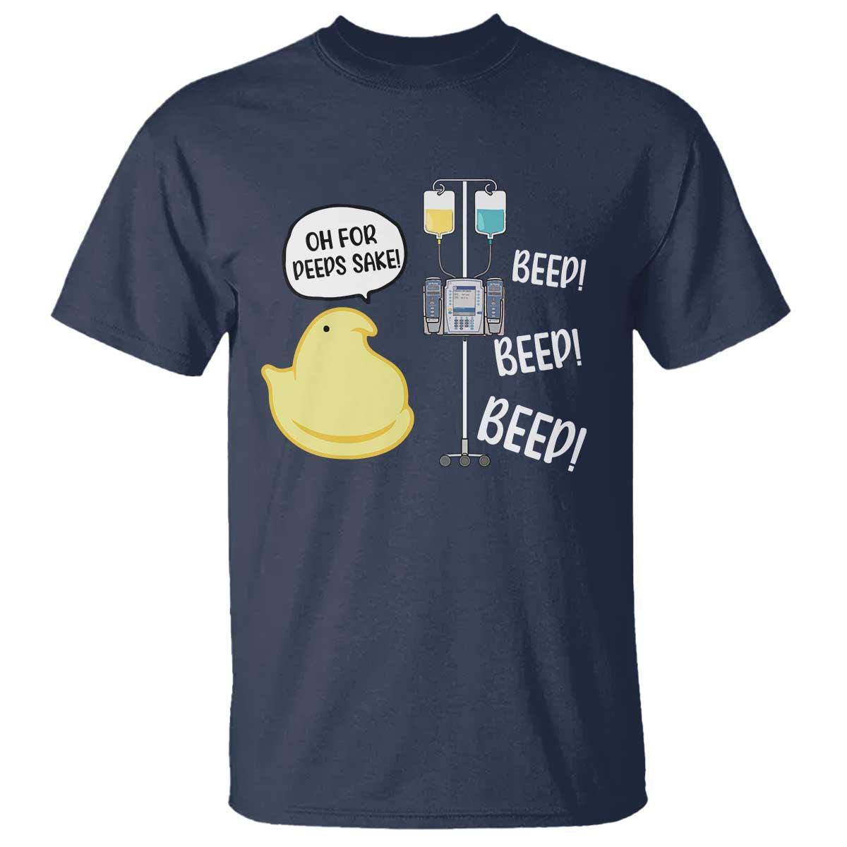 Bunny Nurse T Shirt Funny Peep Nursing Easter Nurse Gift TS10 Navy Print Your Wear