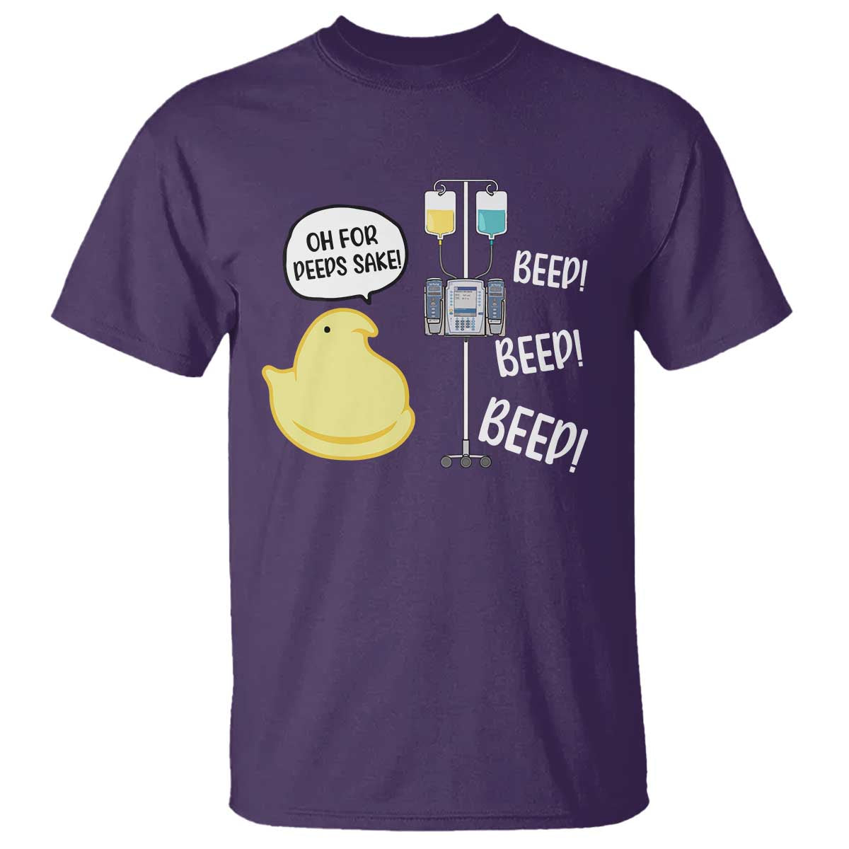 Bunny Nurse T Shirt Funny Peep Nursing Easter Nurse Gift TS10 Purple Print Your Wear