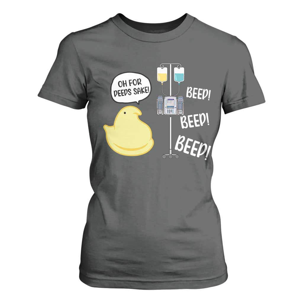 Bunny Nurse T Shirt For Women Funny Peep Nursing Easter Nurse Gift TS10 Dark Heather Print Your Wear
