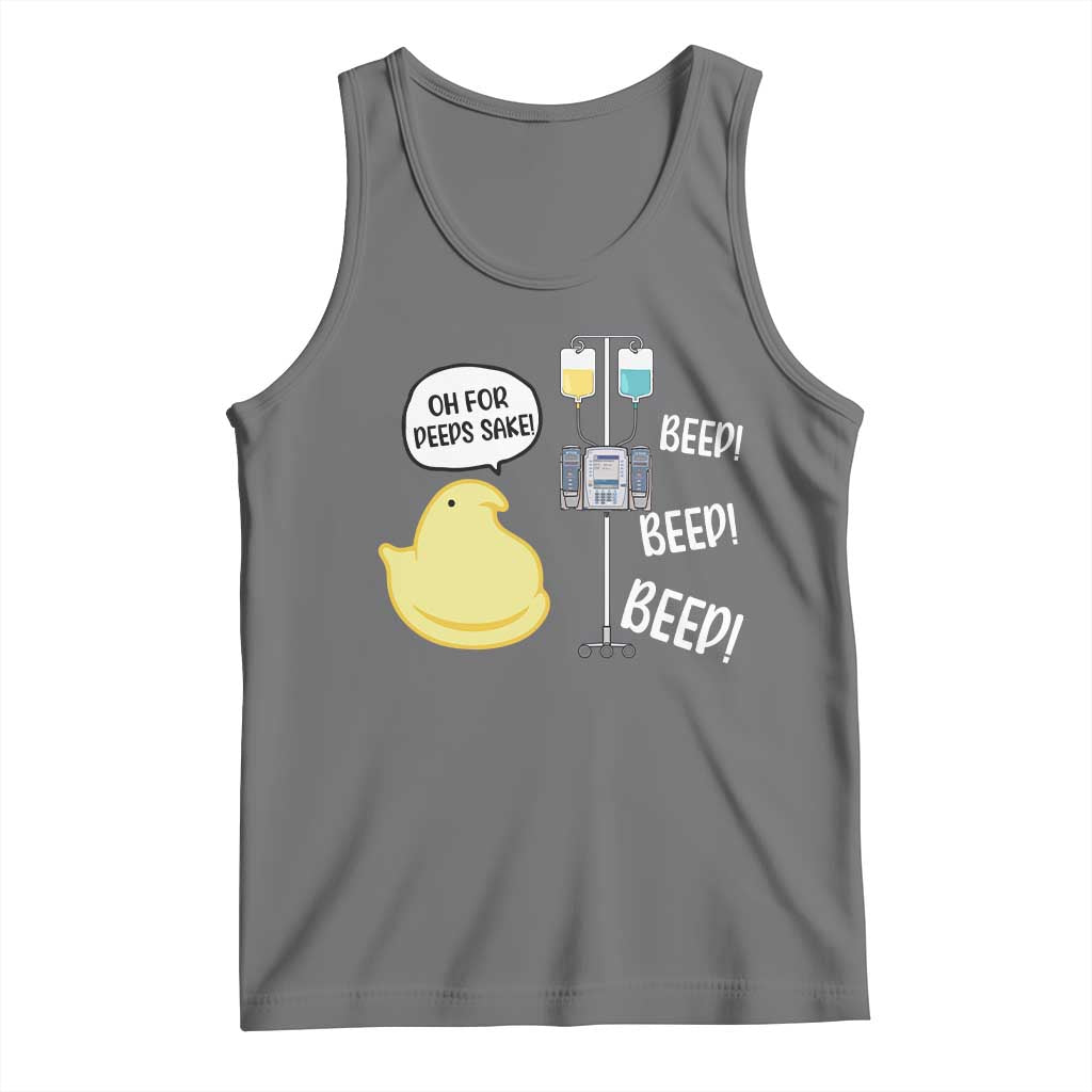 Bunny Nurse Tank Top Funny Peep Nursing Easter Nurse Gift TS10 Black Heather Print Your Wear