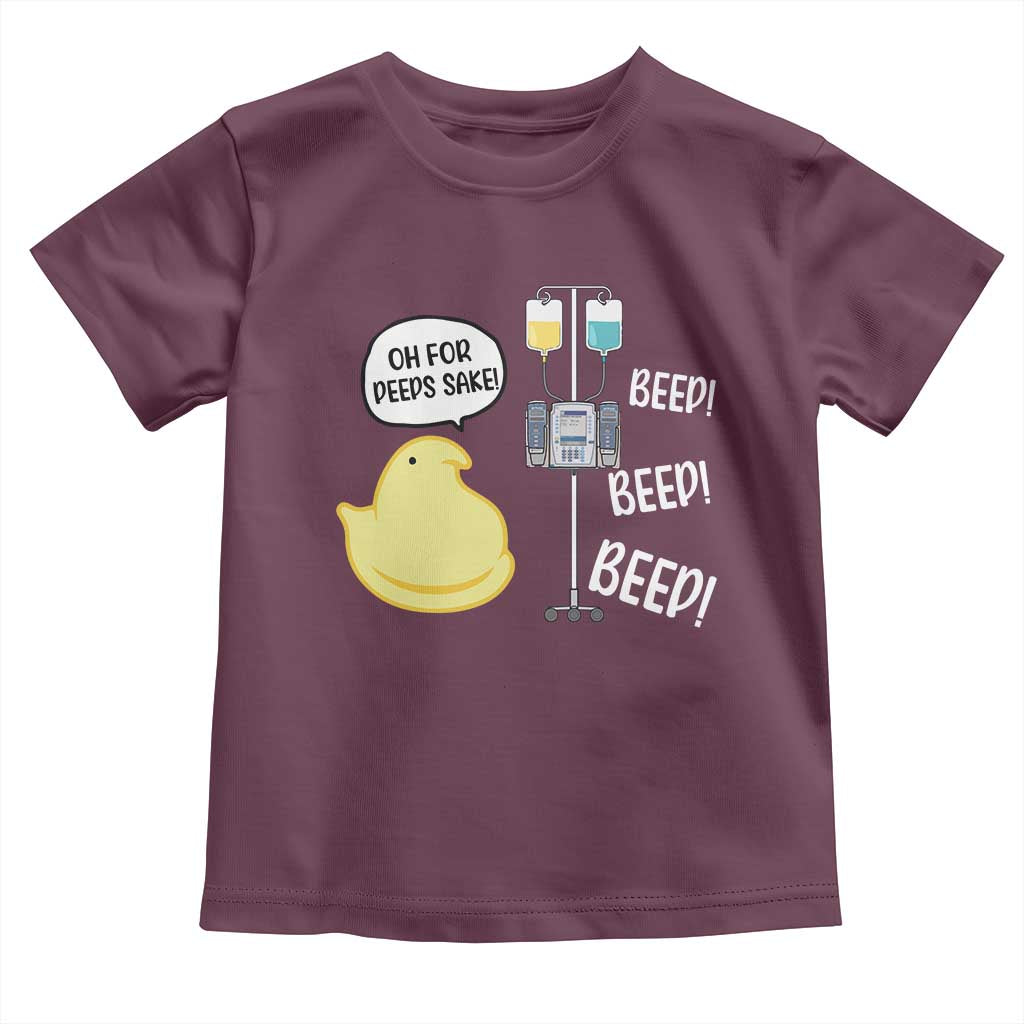 Bunny Nurse Toddler T Shirt Funny Peep Nursing Easter Nurse Gift TS10 Maroon Print Your Wear