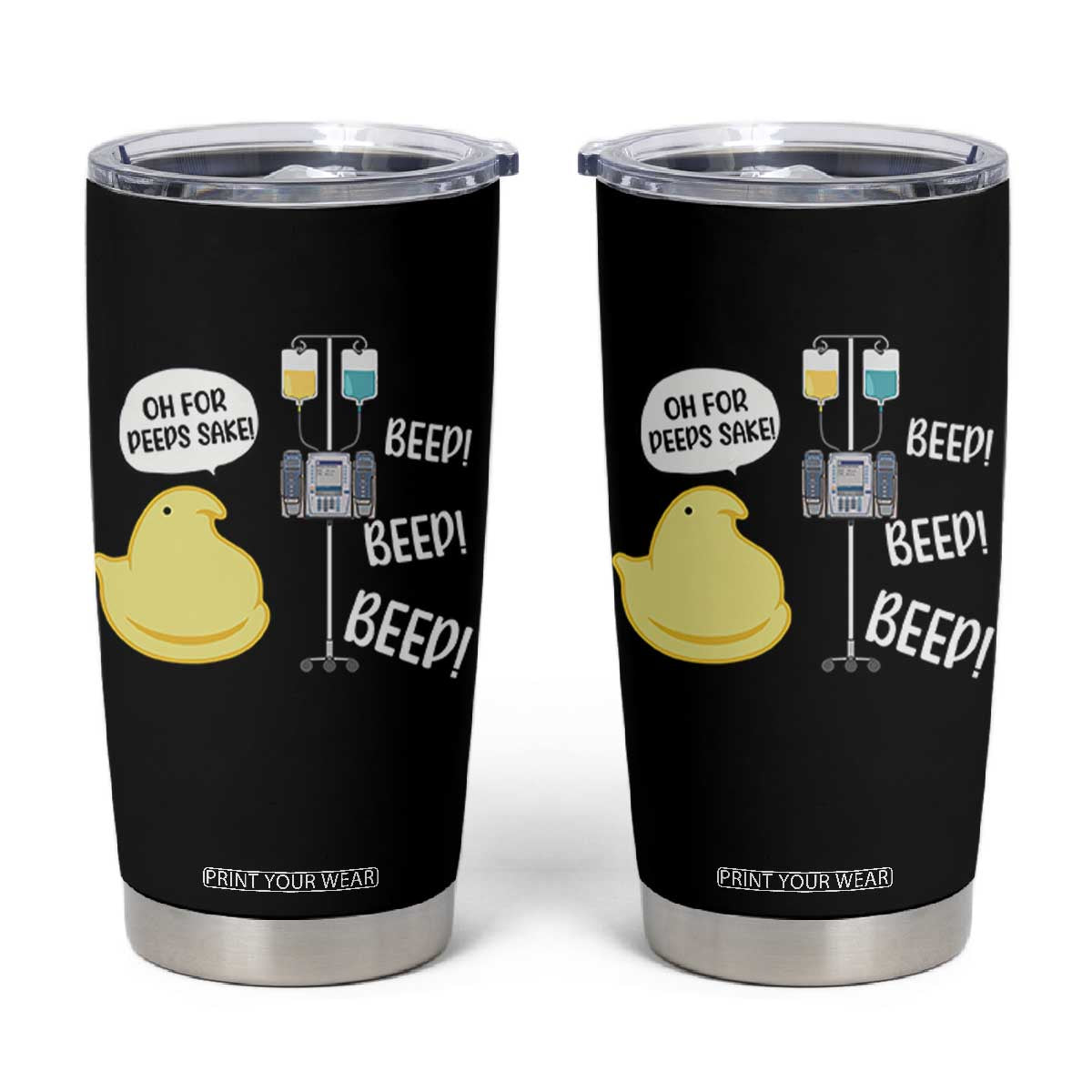 Bunny Nurse Tumbler Cup Funny Peep Nursing Easter Nurse Gift TS10 Black Print Your Wear