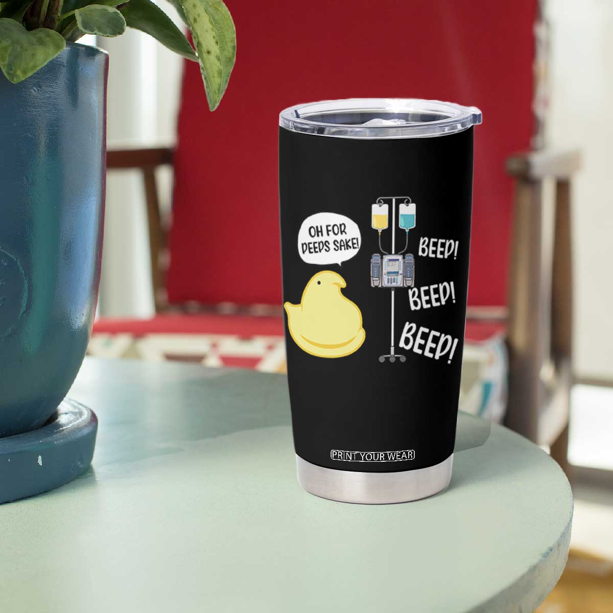 Bunny Nurse Tumbler Cup Funny Peep Nursing Easter Nurse Gift TS10 Print Your Wear