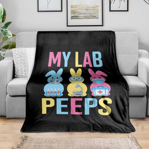 Easter Lab Tech Throw Blanket Cute Bunny My Lab Peeps TS10 Print Your Wear