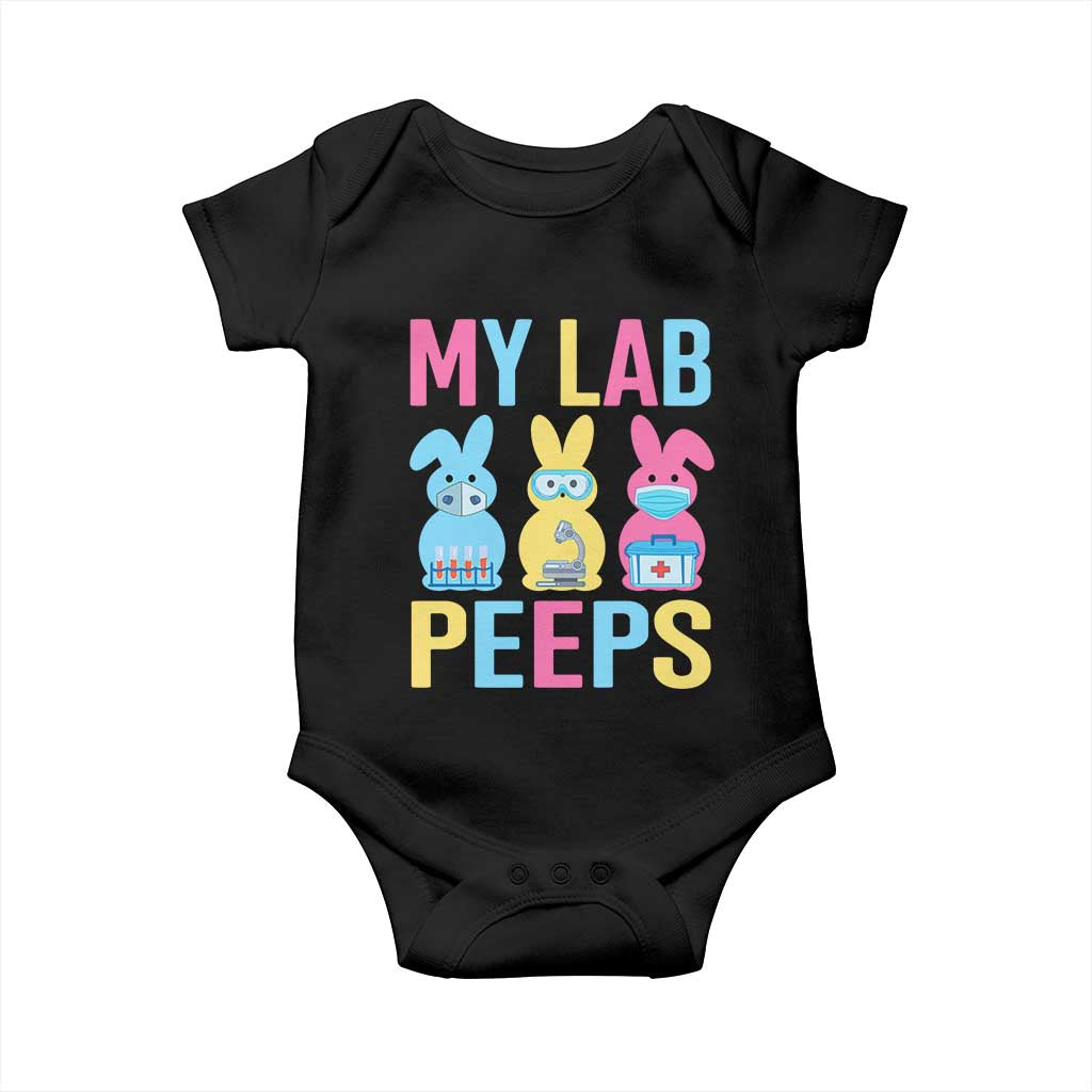 Easter Lab Tech Baby Onesie Cute Bunny My Lab Peeps TS10 Black Print Your Wear