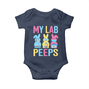 Easter Lab Tech Baby Onesie Cute Bunny My Lab Peeps TS10 Navy Print Your Wear