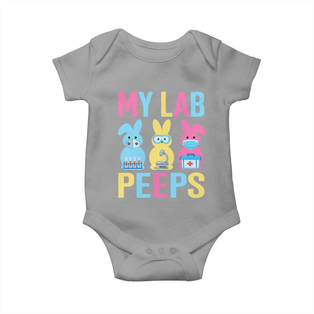 Easter Lab Tech Baby Onesie Cute Bunny My Lab Peeps TS10 Sport Gray Print Your Wear