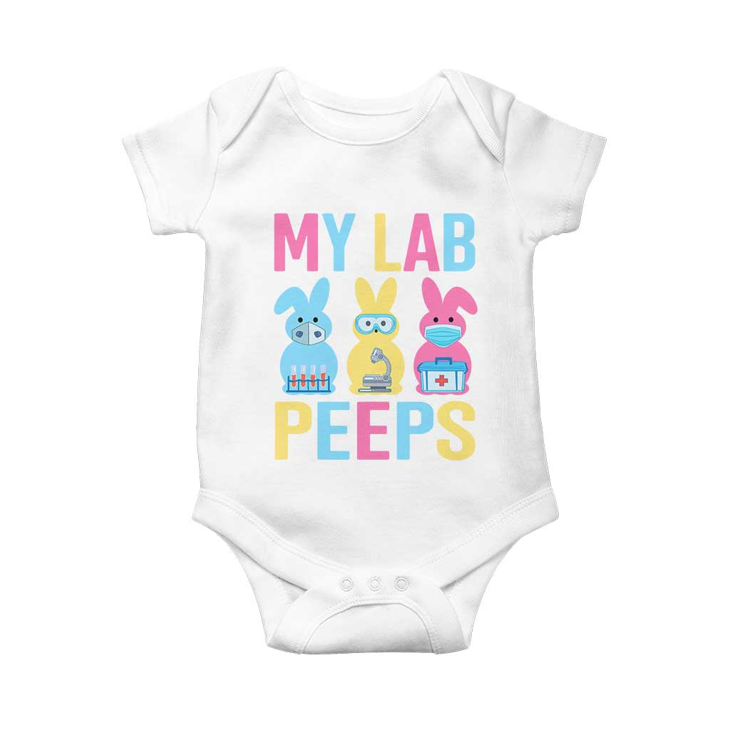 Easter Lab Tech Baby Onesie Cute Bunny My Lab Peeps TS10 White Print Your Wear