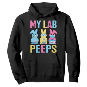 Easter Lab Tech Hoodie Cute Bunny My Lab Peeps TS10 Black Print Your Wear